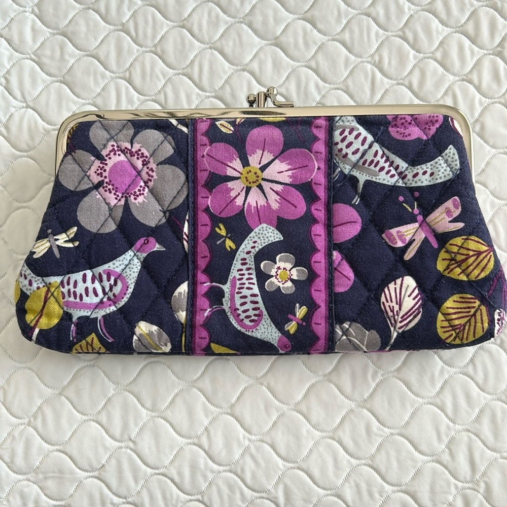 Vera Bradley wallet with lots of compartments